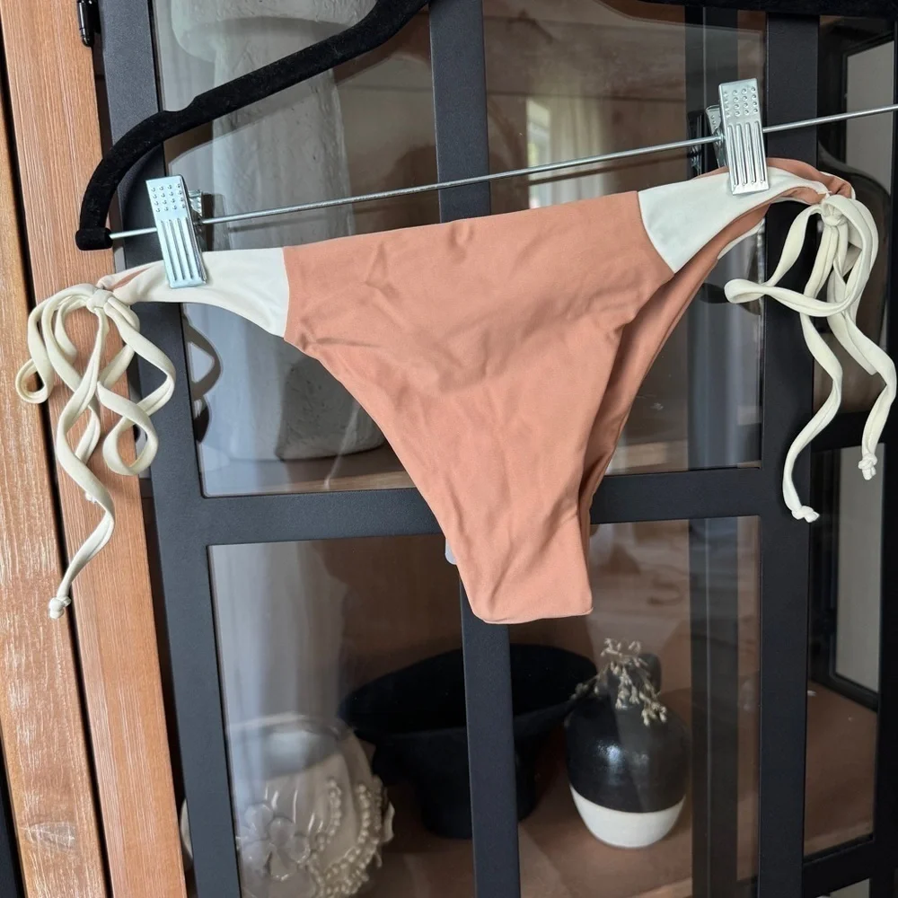 NEW MONDAY SWIMWEAR palma bikini bottoms tie sides cheeky colorblock